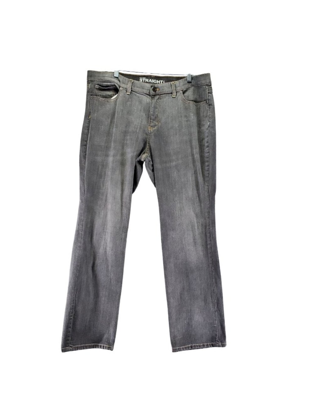 New York & Company Jeans Womens 16 Gray Mid-Rise Straight Leg Stretch Denim
